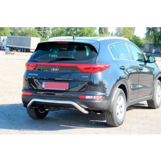 Задній захист AK007 (нерж) Kia Sportage 2015-2021 рр. фото 3