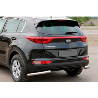 Задній захист куточки AK003 (нерж) Kia Sportage 2015-2021 рр. фото 1