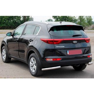Задній захист куточки AK003 (нерж) Kia Sportage 2015-2021 рр. фото 3