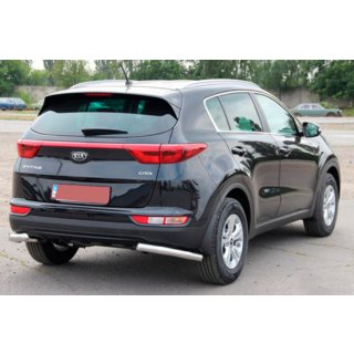 Задній захист куточки AK003 (нерж) Kia Sportage 2015-2021 рр. фото 4