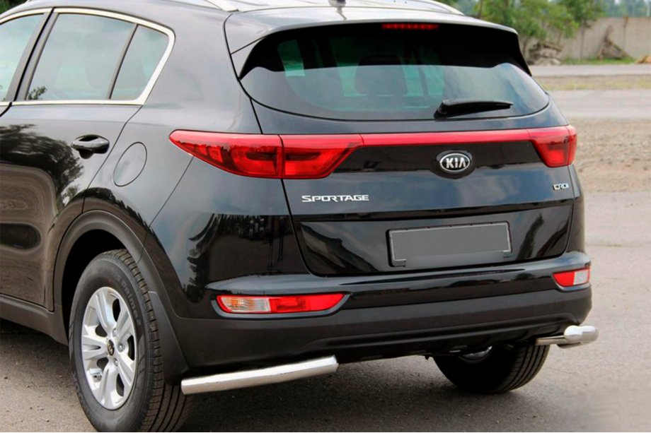 Kia Sportage 2015-2021 рр. Задній захист куточки AK003 (нерж) Фото 1