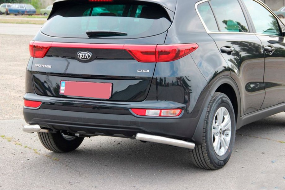 Kia Sportage 2015-2021 рр. Задній захист куточки AK003 (нерж) Фото 2