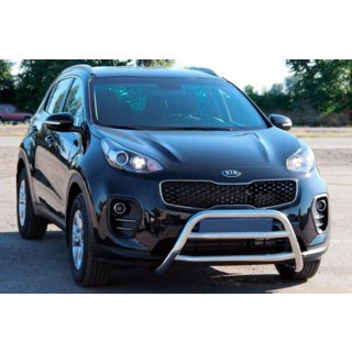 Кенгурятник WT023 (нерж) Kia Sportage 2015-2021 рр. фото 1