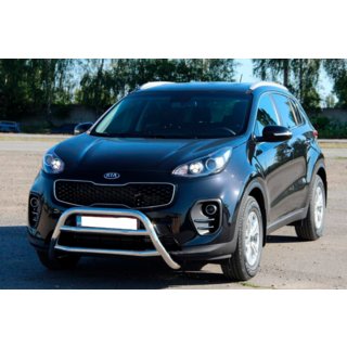 Кенгурятник WT023 (нерж) Kia Sportage 2015-2021 рр. фото 3