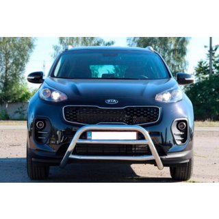 Кенгурятник WT023 (нерж) Kia Sportage 2015-2021 рр. фото 4