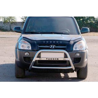 Кенгурятник WT025 (нерж.) Hyundai Tucson JM 2004- рр. фото 1