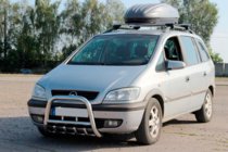Opel Zafira A 1998-2005 рр. Кенгурятник QT006 (нерж) фото 2