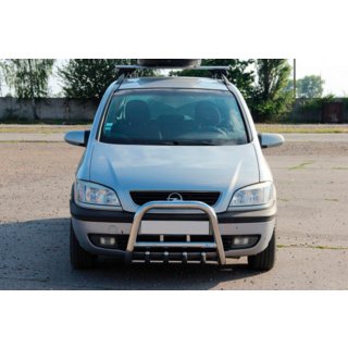 Кенгурятник QT006 (нерж) Opel Zafira A 1998-2005 рр. фото 1