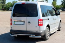 Volkswagen Caddy 2004-2010 рр. Задня дуга AK003-2 (2 шт., нерж) фото 2