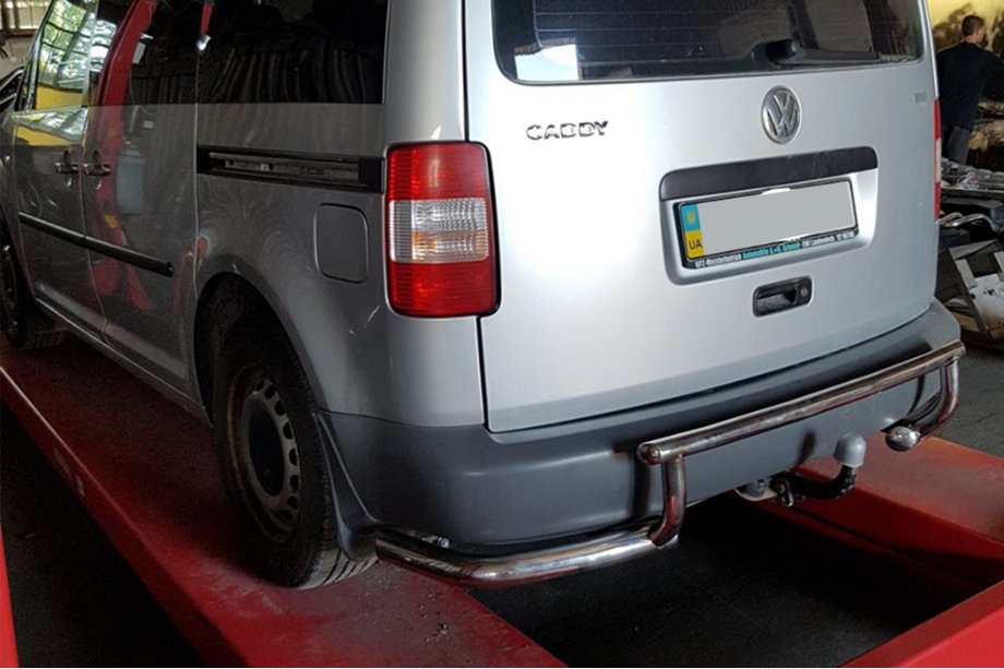 Volkswagen Caddy 2004-2010 рр. Задня дуга AK003-3 (2 шт., нерж) Фото 1