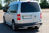 Volkswagen Caddy 2010-2015 рр. Задня дуга AK003-2 (2 шт., нерж) фото 4