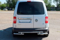 Volkswagen Caddy 2010-2015 рр. Задня дуга AK003-2 (2 шт., нерж) фото 3