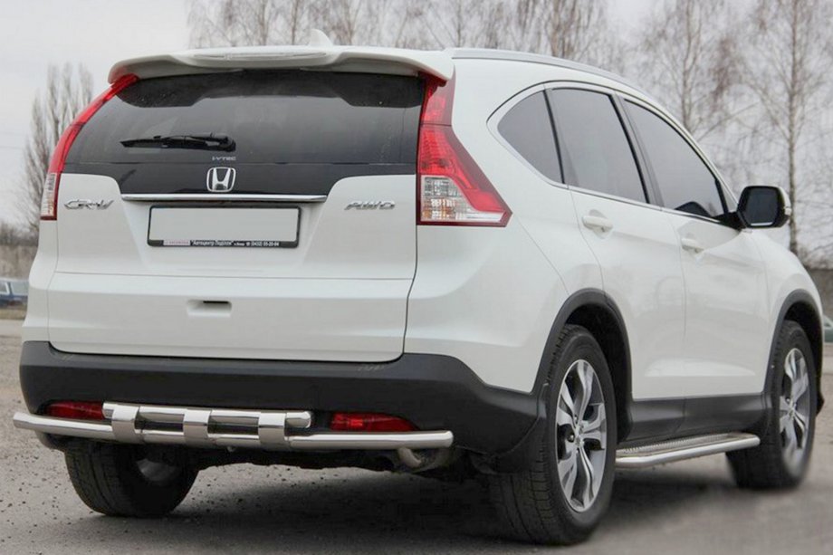 Honda CRV 2012-2016 рр. Задня дуга AK002-подвійний (нерж) Image