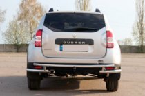 Renault Duster 2008-2017 рр. Задня дуга AK005-Special (нерж.) фото 2