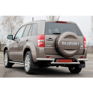 Задній захист AK003-2 (нерж) Suzuki Grand Vitara 2005-2017 рр. фото 1
