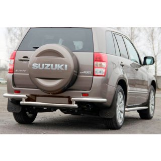 Задній захист AK003-2 (нерж) Suzuki Grand Vitara 2005-2017 рр. фото 3