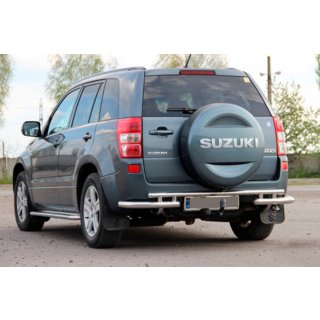 Задній захист AK005-3 (нерж) Suzuki Grand Vitara 2005-2017 рр. фото 1