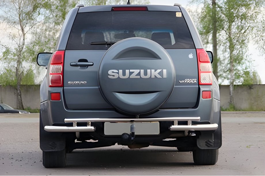 Suzuki Grand Vitara 2005-2017 рр. Задній захист AK005-3 (нерж) Фото 2