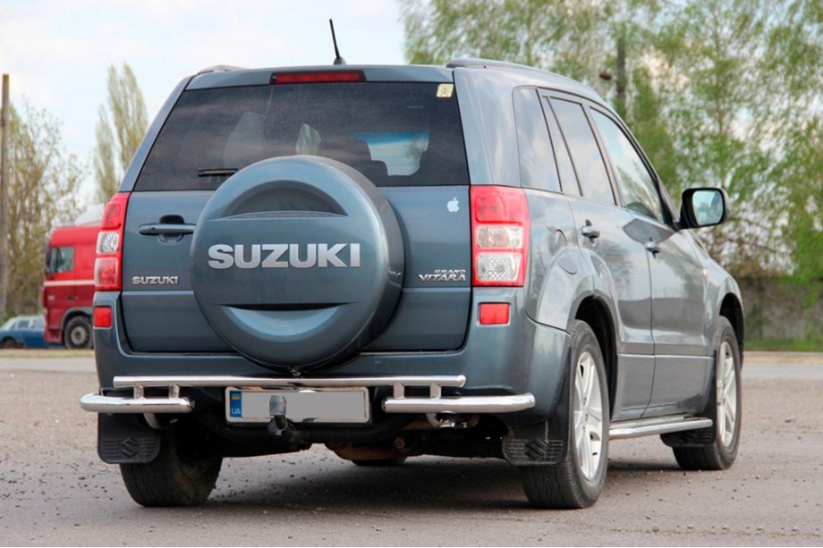 Suzuki Grand Vitara 2005-2017 рр. Задній захист AK005-3 (нерж) Фото 3