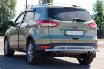 Ford Kuga/Escape 2013-2019 рр. Задня дуга AK002-2 (нерж) фото 3