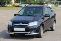 Lada Granta 2011- рр. Передній захист ST009-2 фото 2