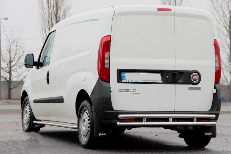 Opel Combo 2012-2018 рр. Задня дуга AK002/1-Подвійний (нерж.) Фото 1