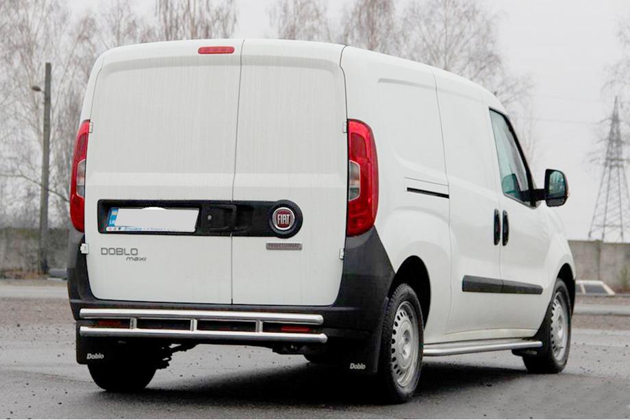 Opel Combo 2012-2018 рр. Задня дуга AK002/1-Подвійний (нерж.) Фото 3