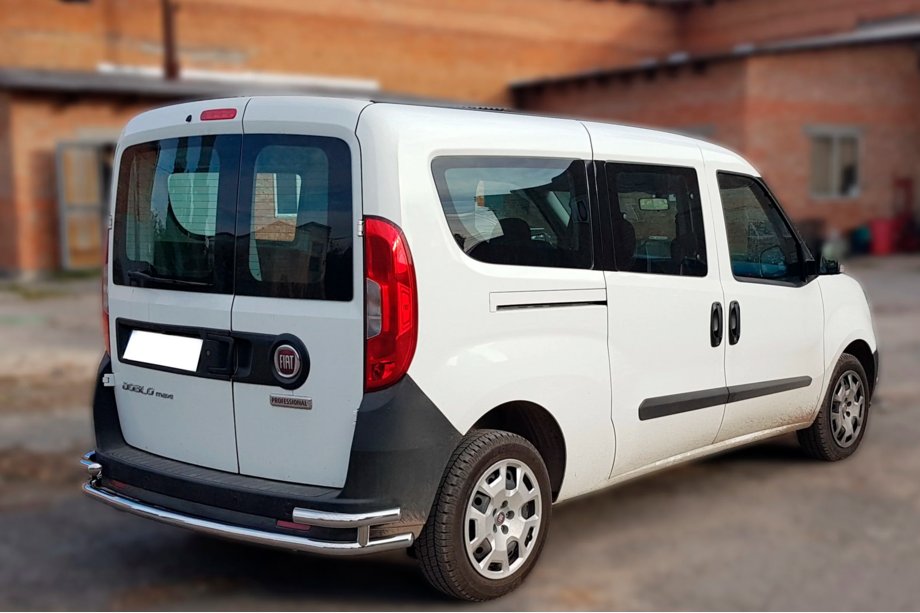 Fiat Doblo II 2010-2022 рр. Задня дуга AK005/2-Подвійний (нерж.) Фото 1