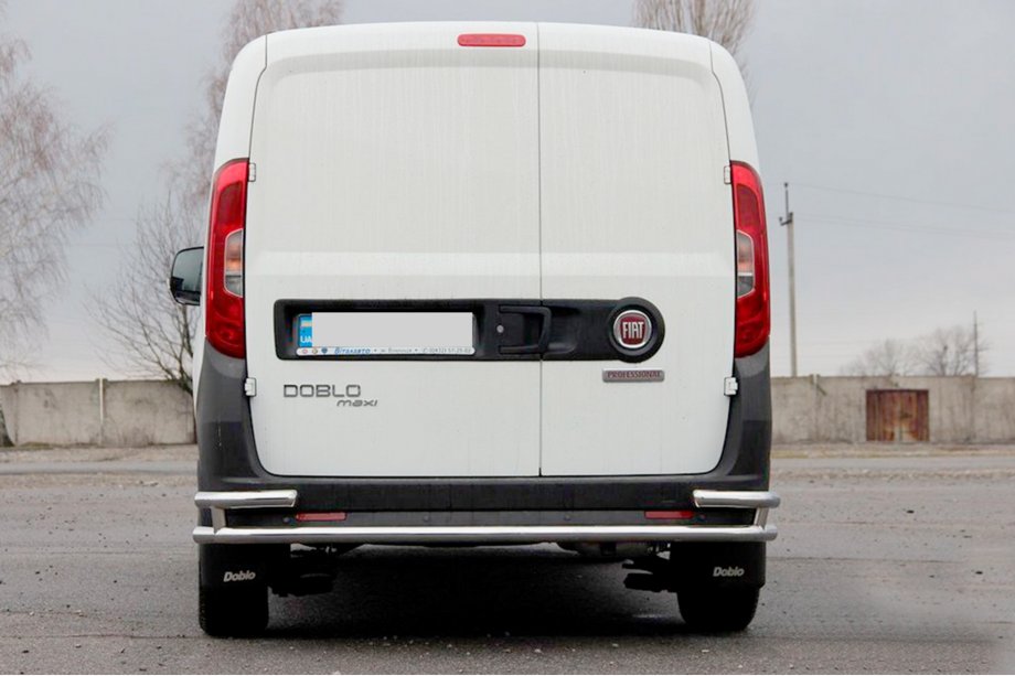 Fiat Doblo II 2010-2022 рр. Задня дуга AK005/2-Подвійний (нерж.) Фото 4