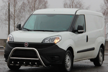 Fiat Doblo II 2010-2022 рр. Кенгурятник WT003 (нерж.) фото 3
