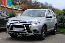 Mitsubishi Outlander 2012-2021 рр. Кенгурятник WT003 (нерж.) фото 4