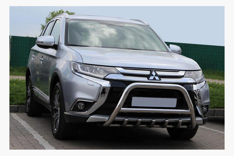Mitsubishi Outlander 2012-2021 рр. Кенгурятник WT003 (нерж.) Image