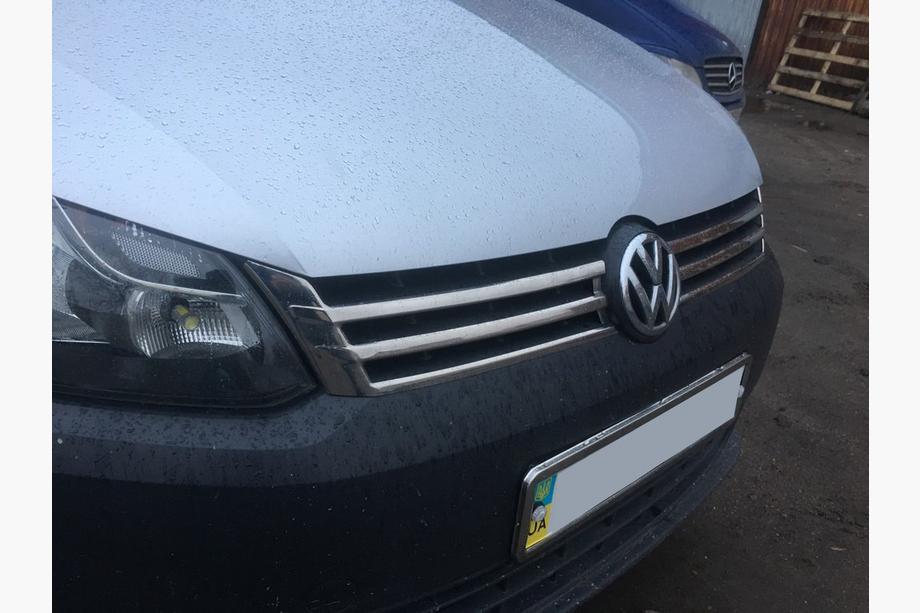Volkswagen Caddy 2010-2015 рр. Накладки на решітку (2 шт, нерж) OmsaLine - Італійська нержавійка Фото 9