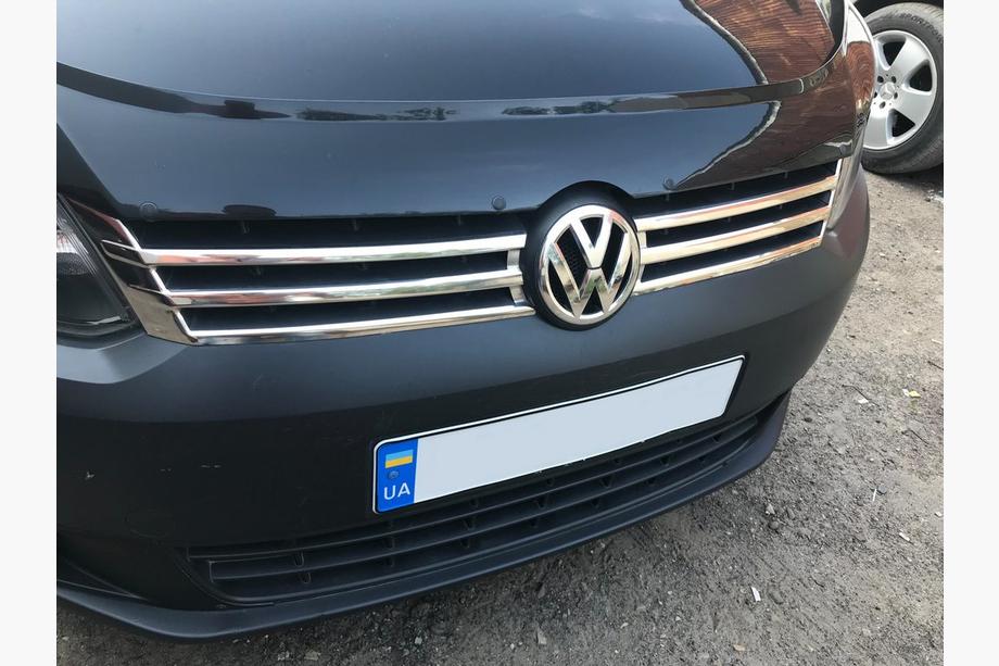 Volkswagen Caddy 2010-2015 рр. Накладки на решітку (2 шт, нерж) OmsaLine - Італійська нержавійка Фото 1