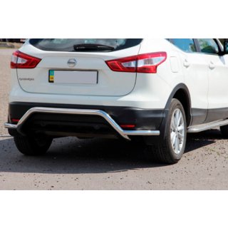 Задня дуга AK007-Plus (нерж) Nissan Qashqai 2014-2021 рр. фото 1