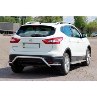 Задня дуга AK007-Plus (нерж) Nissan Qashqai 2014-2021 рр. фото 4