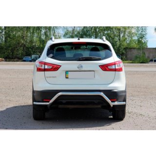 Задня дуга AK007-Plus (нерж) Nissan Qashqai 2014-2021 рр. фото 3