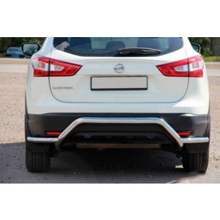 Задня дуга AK007-Plus (нерж) Nissan Qashqai 2014-2021 рр. фото 2