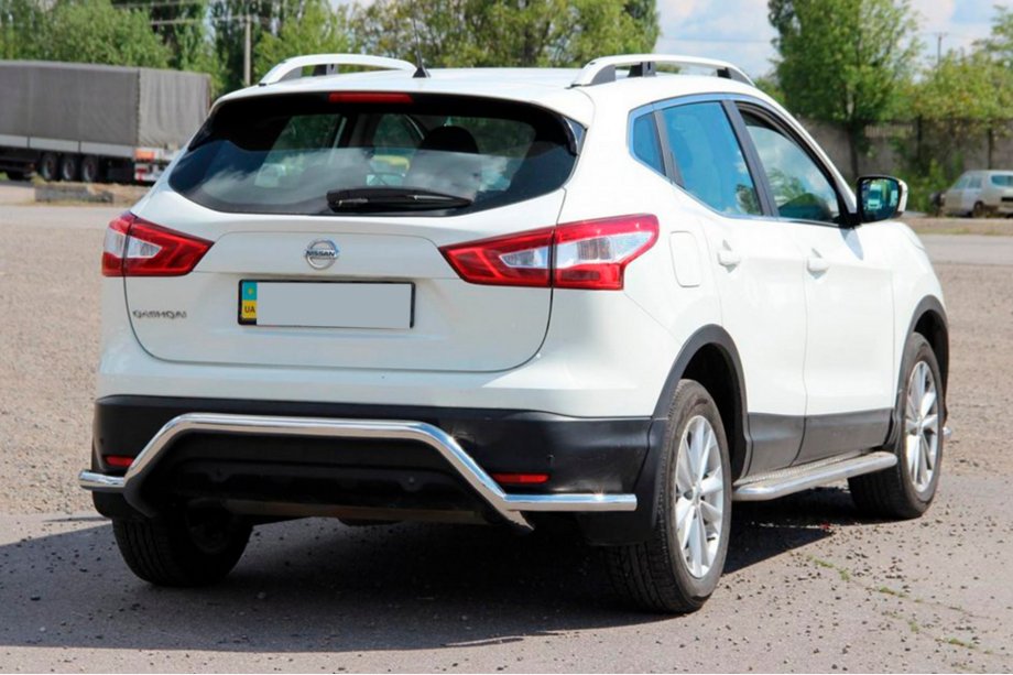 Nissan Qashqai 2014-2021 рр. Задня дуга AK007-Plus (нерж) Фото 4