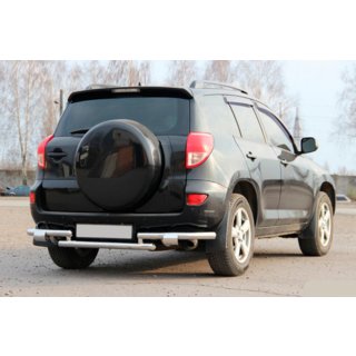 Задній захист AK005-2 (2 шт., нерж) Toyota Rav 4 2006-2013 рр. фото 3
