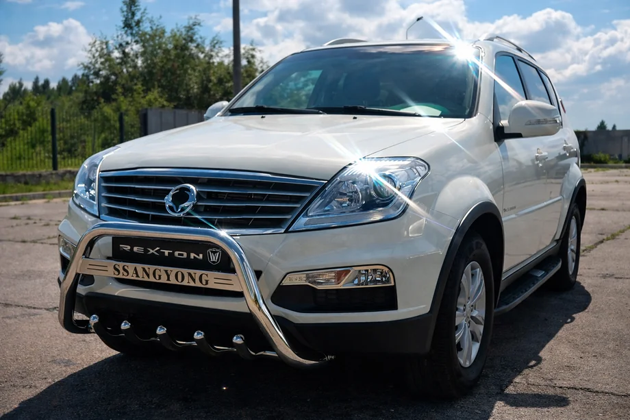 SsangYong Rexton I 2001-2017 рр. Кенгурятник WT004 (нерж)