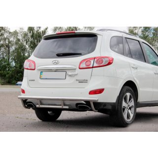 Задня дуга AK002-2 (нерж.) Hyundai Santa Fe 2 2006-2012 рр. фото 1
