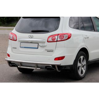 Задня дуга AK002-2 (нерж.) Hyundai Santa Fe 2 2006-2012 рр. фото 4