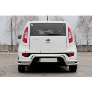 Задній захист AK007-2 (нерж) Kia Soul II 2013-2018 рр. фото 3