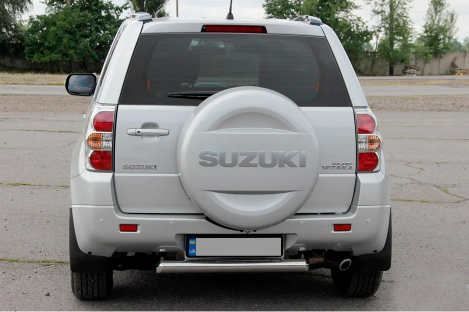 Suzuki Grand Vitara 2005-2017 рр. Задній захист AK002 (нерж) Фото 3