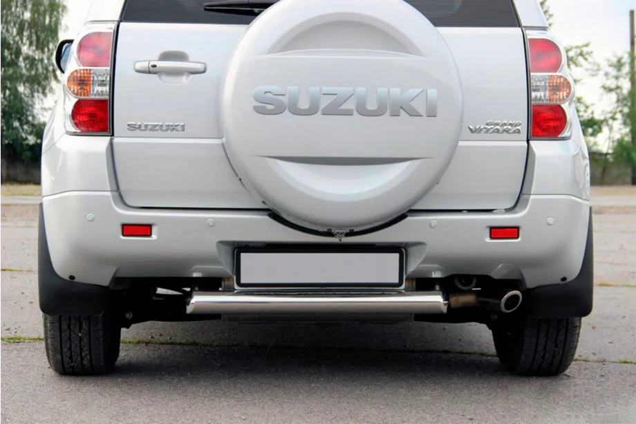 Suzuki Grand Vitara 2005-2017 рр. Задній захист AK002 (нерж) Фото 1