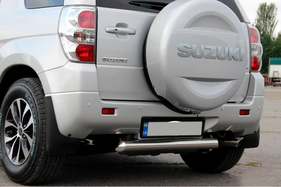 Suzuki Grand Vitara 2005-2017 рр. Задній захист AK002 (нерж) Фото 2