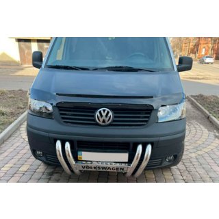 Кенгурятник ST006-04 ніздрі (нерж) Volkswagen T5 Transporter 2003-2010 рр. фото 2