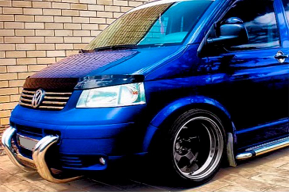 Volkswagen T5 Transporter 2003-2010 рр. Кенгурятник ST006-04 ніздрі (нерж) Фото 5
