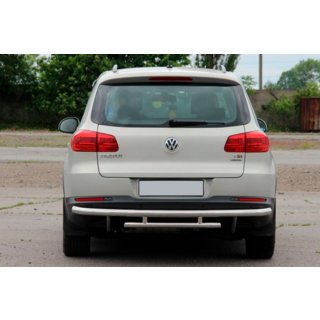 Задній захист AK002-2 (нерж) Volkswagen Tiguan 2007-2016 рр. фото 3